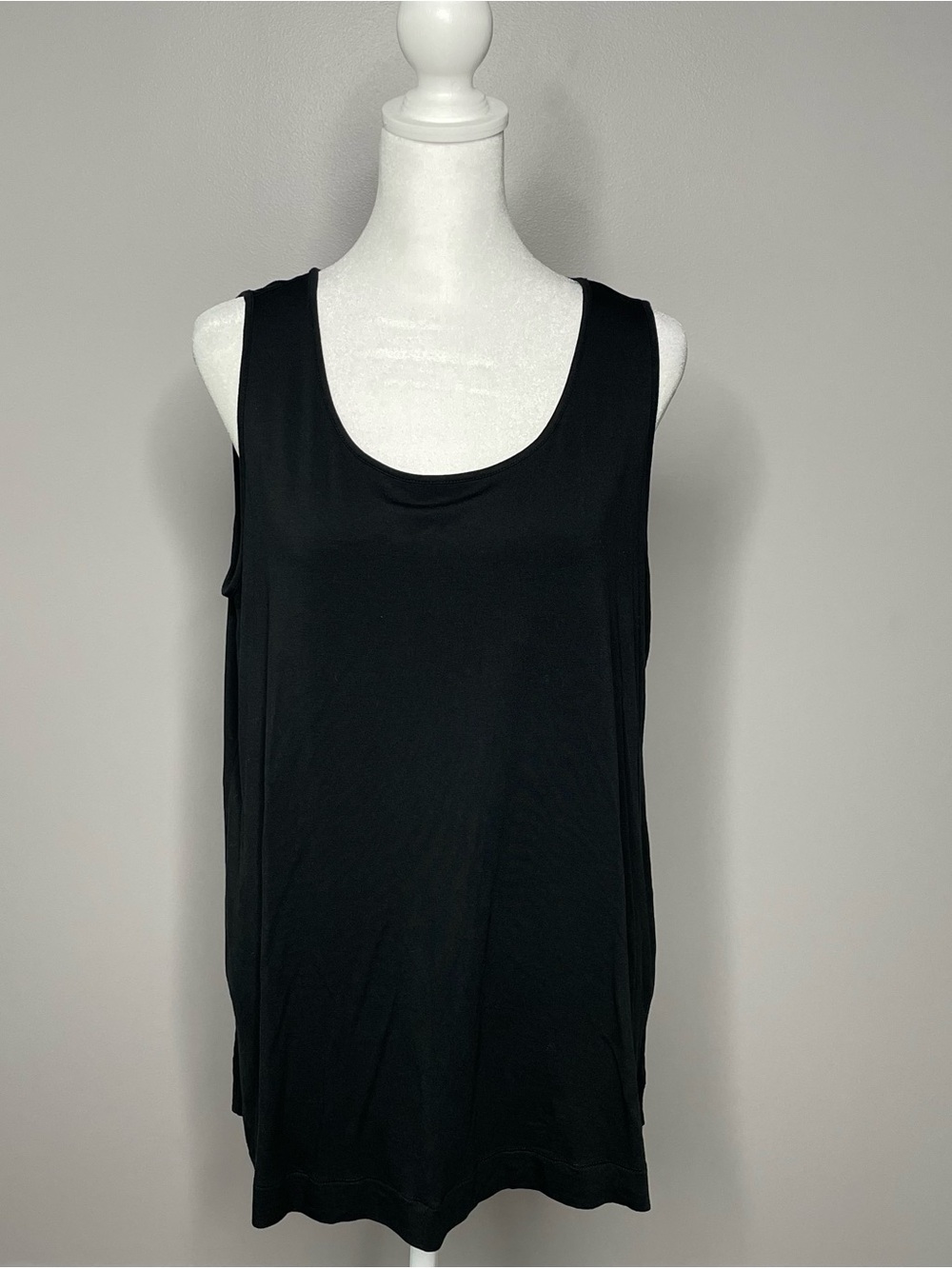 J Jill Wearever Collection Black Sleeveless Scoop Neck Tank Top Size S